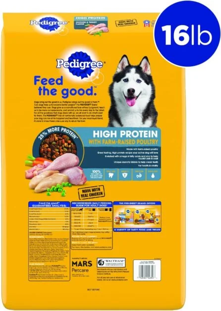 Pedigree Complete Nutrition Adult Dry Dog Food Grilled Steak  Vegetable Flavor Dog Kibble, 18 lb. Bag