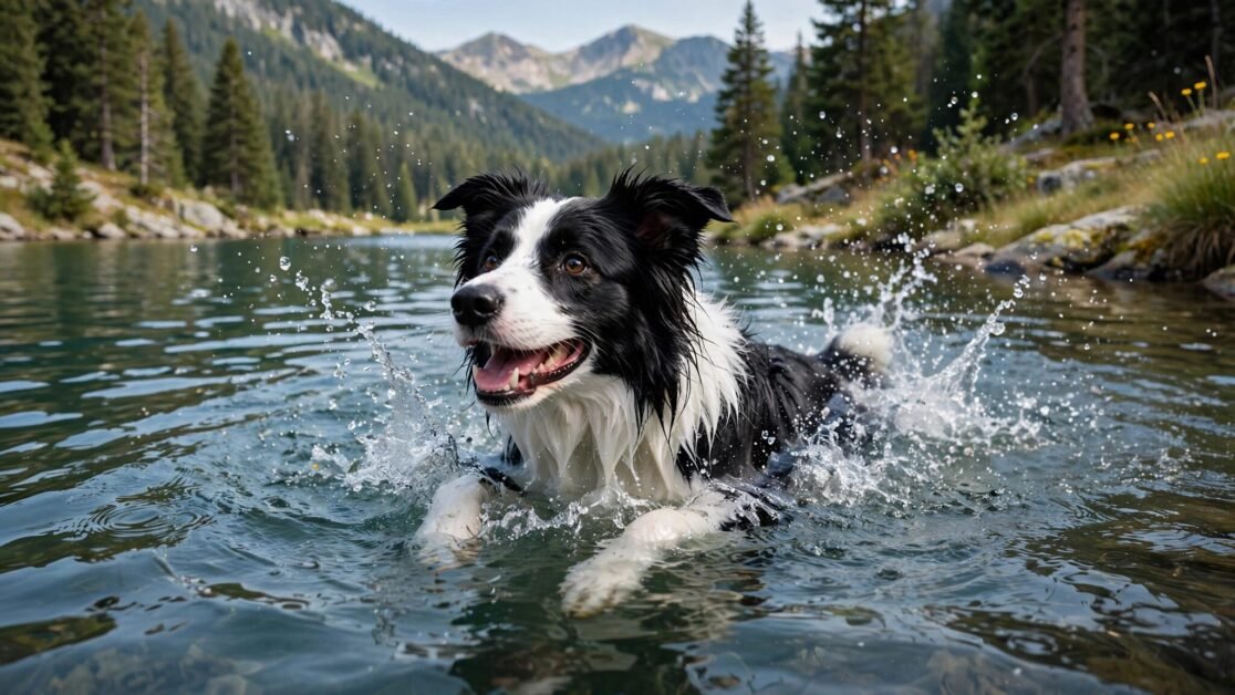 why do Border Collies like water