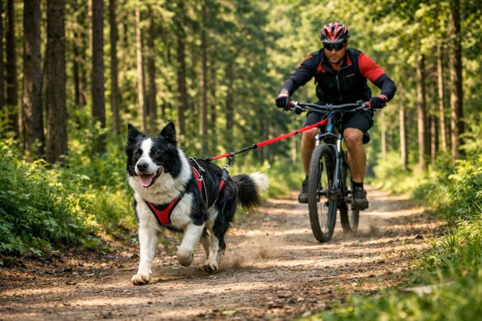 Bikejoring with Border Collies
