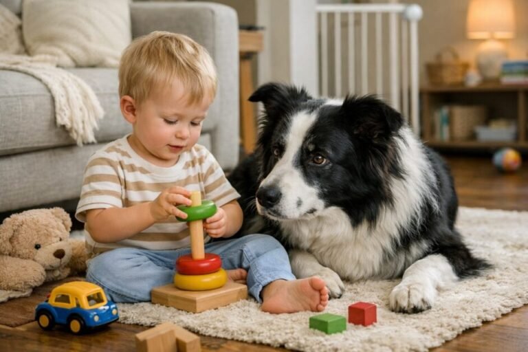 Border Collies and toddlers